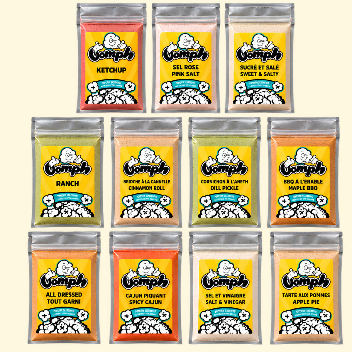 11 ASSAISONNEMENTS POPCORN- FORMAT DÉCOUVERTE 30 g